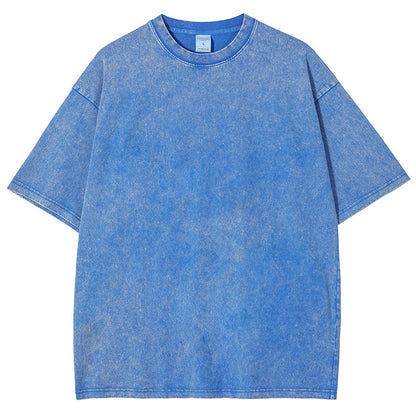 Worn Looking Washed-out Loose Snowflake T-shirt