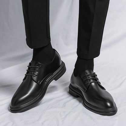 Scarpe da lavoro in pelle lucida a punta British Fashion