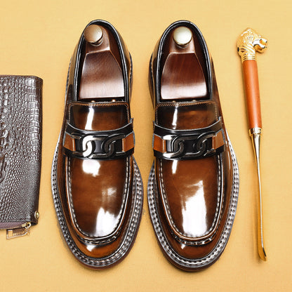 Mocassini casual da lavoro con fibbia a morsetto British Style