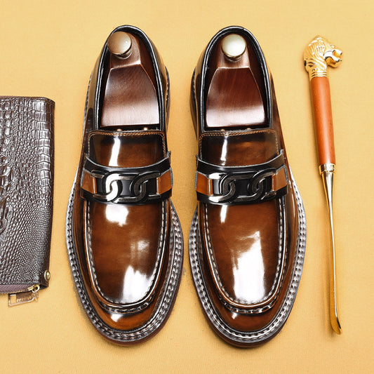 Mocassini casual da lavoro con fibbia a morsetto British Style