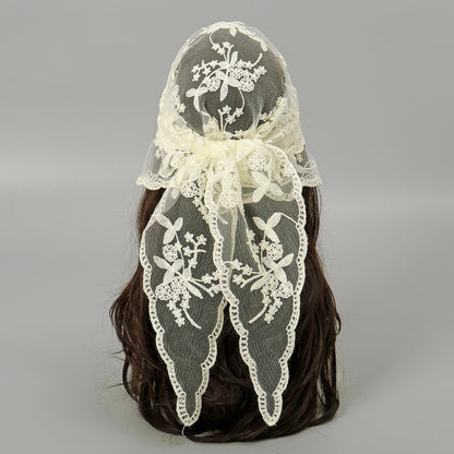 Embroidered Nylon Embroidered Decoration Shawl Scarf