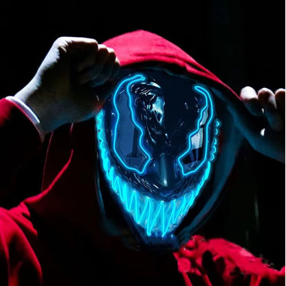 Horror Halloween GlowMasks Led luminoso Scream Venom Mask