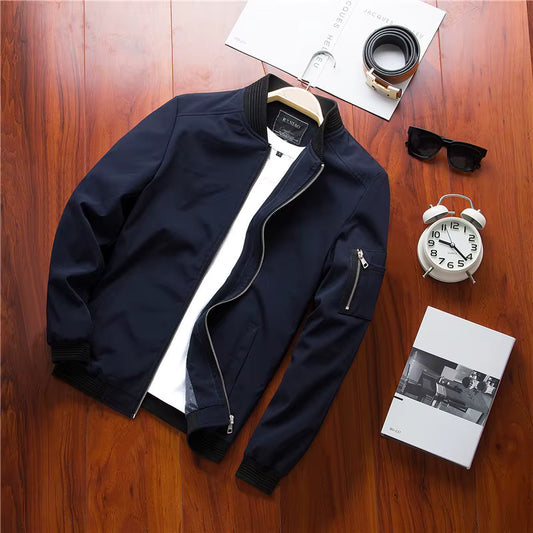 Giacca Leggera Uomo Primavera Autunno Casual Antivento Zip Multitasche 🍃🏃‍♂️
