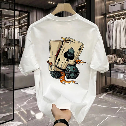 Heavy Cotton Printed Men's Short-sleeved T-shirt