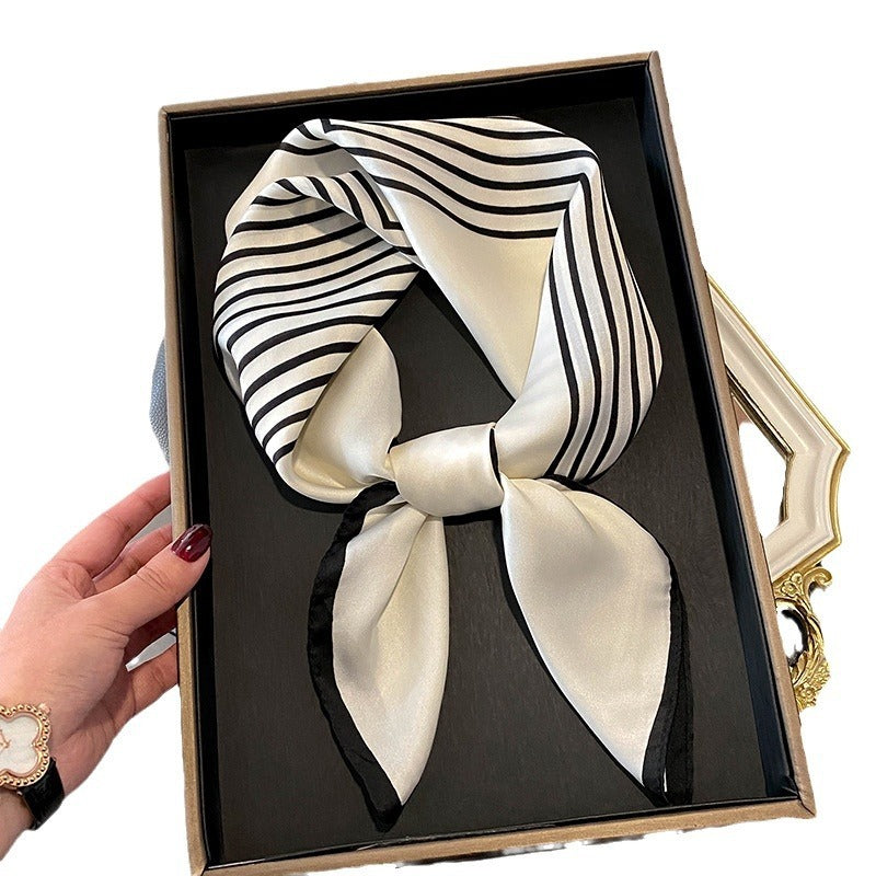 Stewardess Neck Protection Business Wear Matching Shirt Thin Scarf