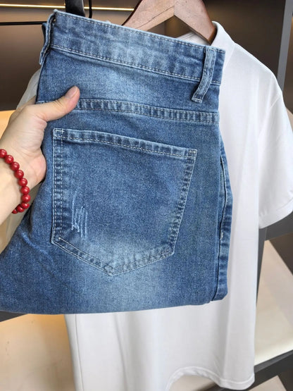 Jeans Uomo Stretch Casual Tinta Unita Comodi