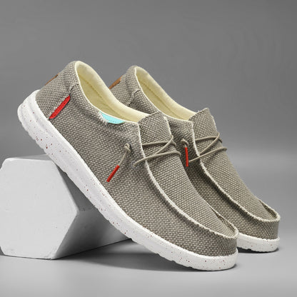 Scarpe Uomo Autunnali Senza Lacci – Canvas Traspiranti, Comfort Plus Size