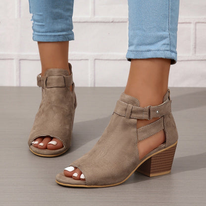 Women's Buckle High Heel Sandals