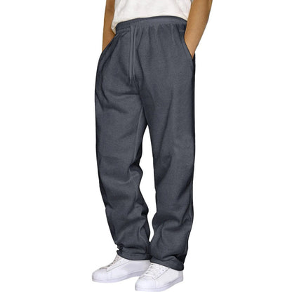 Men's And Women's Trousers Sweatpants Fleece-lined Thickened