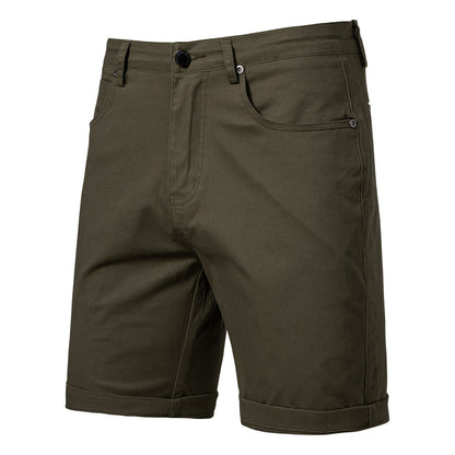 Pantaloni Uomo Slim Dritti e Corti – Taglie Forti, Tinta Unita, Stile Casual