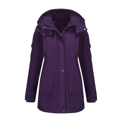 Autumn And Winter Mountaineering Women's Casual Shell Jacket Parka