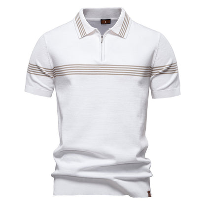 Fashion Striped Men's Business Short-sleeved Shirt