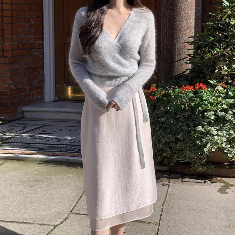 Women's French Style Temperament Long-sleeved Sweater