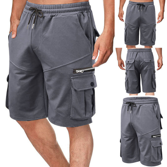 Shorts Estivi da Uomo con Doppia Tasca e Zip – Casual, Workwear e Sport Fitness