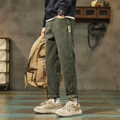 Corduroy Men's Casual Pants Trendy Brand Simple All-match
