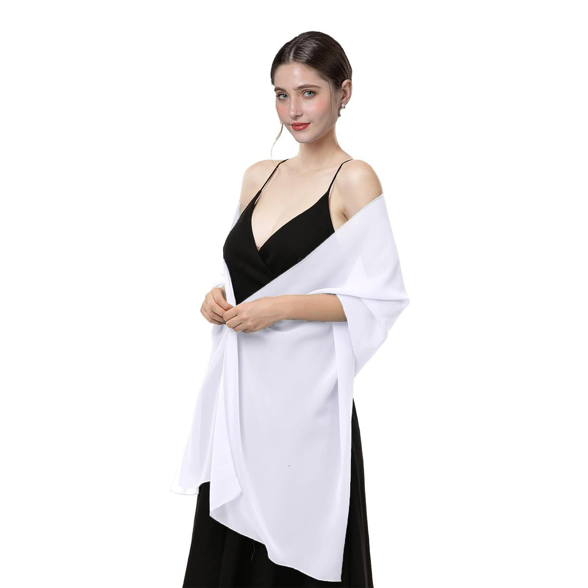 Long Thin Chiffon Shawl Scarf Dual-use