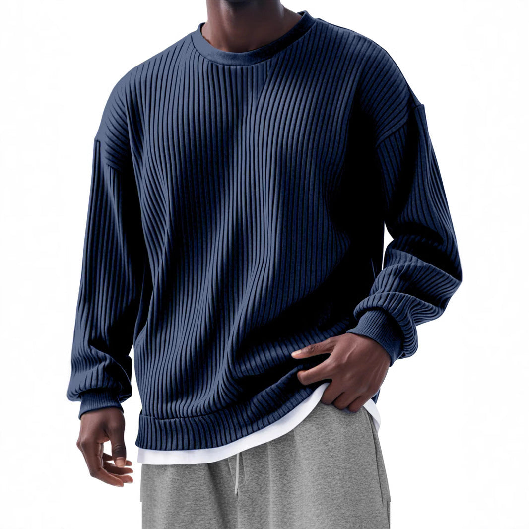 Men's Loose Trendy Long Sleeve Round Neck Top