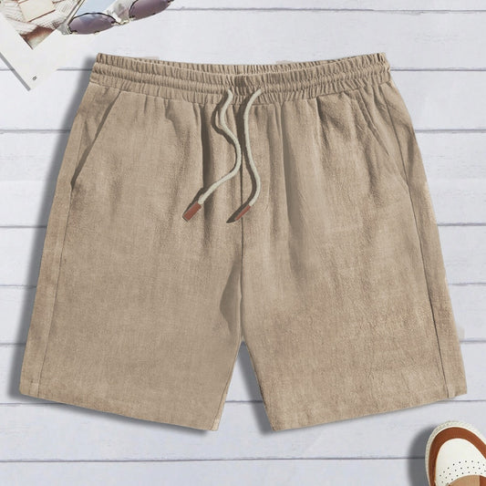 Shorts di lino sottili, pantaloncini casual