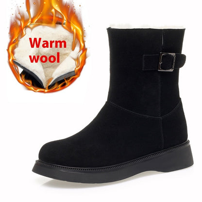 Fashion Velvet Padded Thick Snow Boots Women