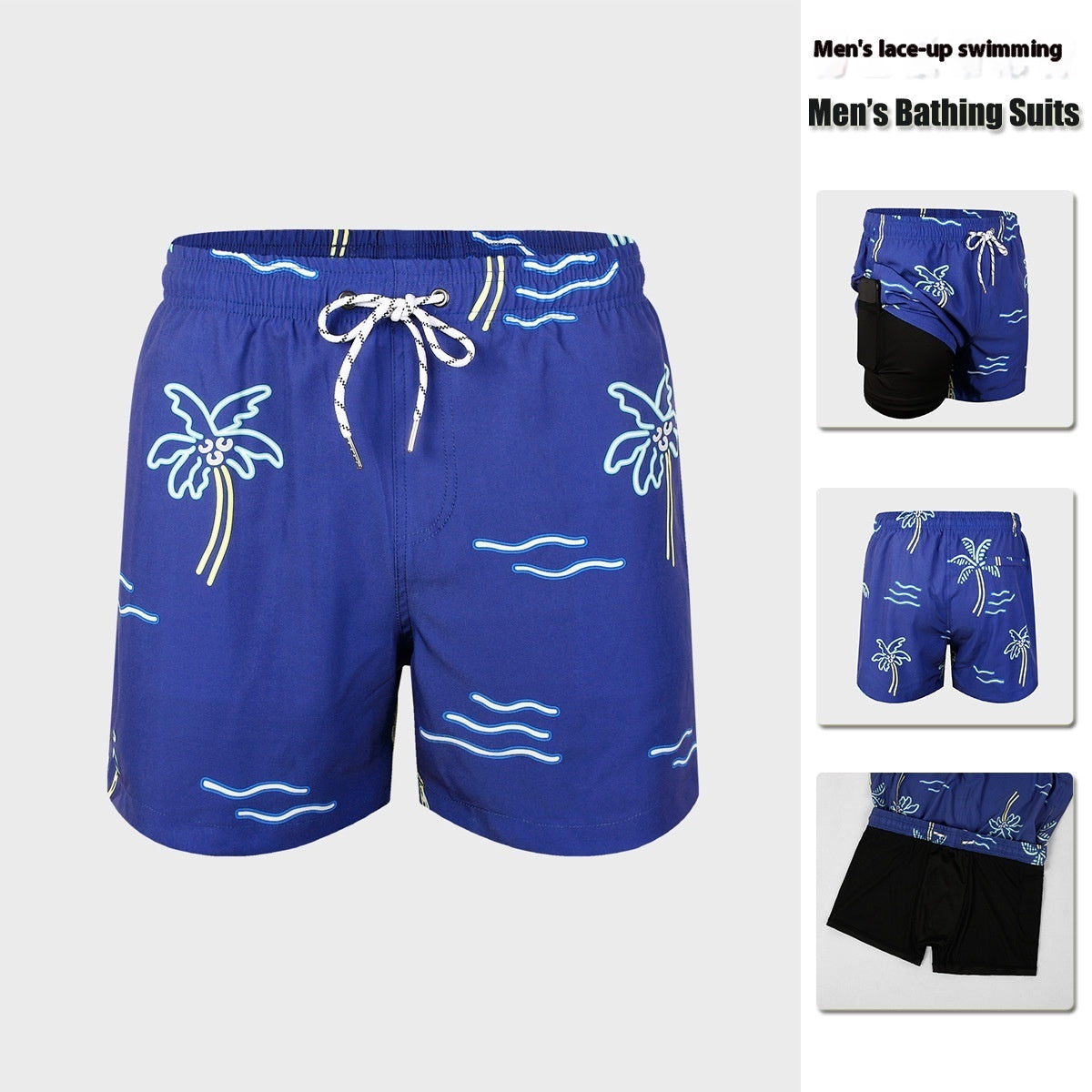 Costume da bagno da uomo a doppio strato