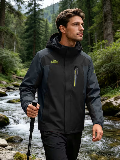 🏃‍♂️ Giacca Trekking Uomo Impermeabile Antivento Invernale con Cappuccio 🌬️
