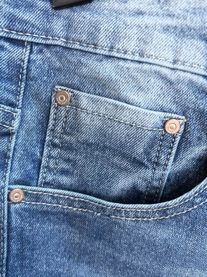 Jeans Uomo Stretch Casual Tinta Unita Comodi