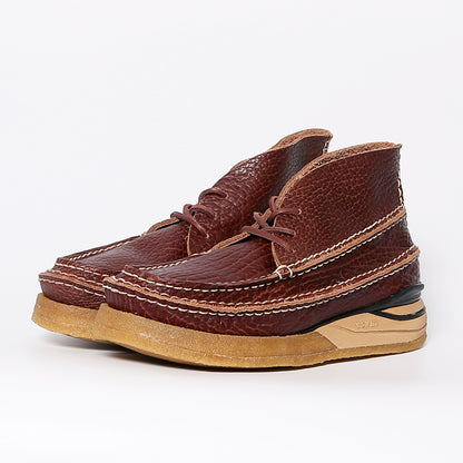 Men's Cowhide Vintage Handmade Stitching Square Head Workwear Leather Shoes