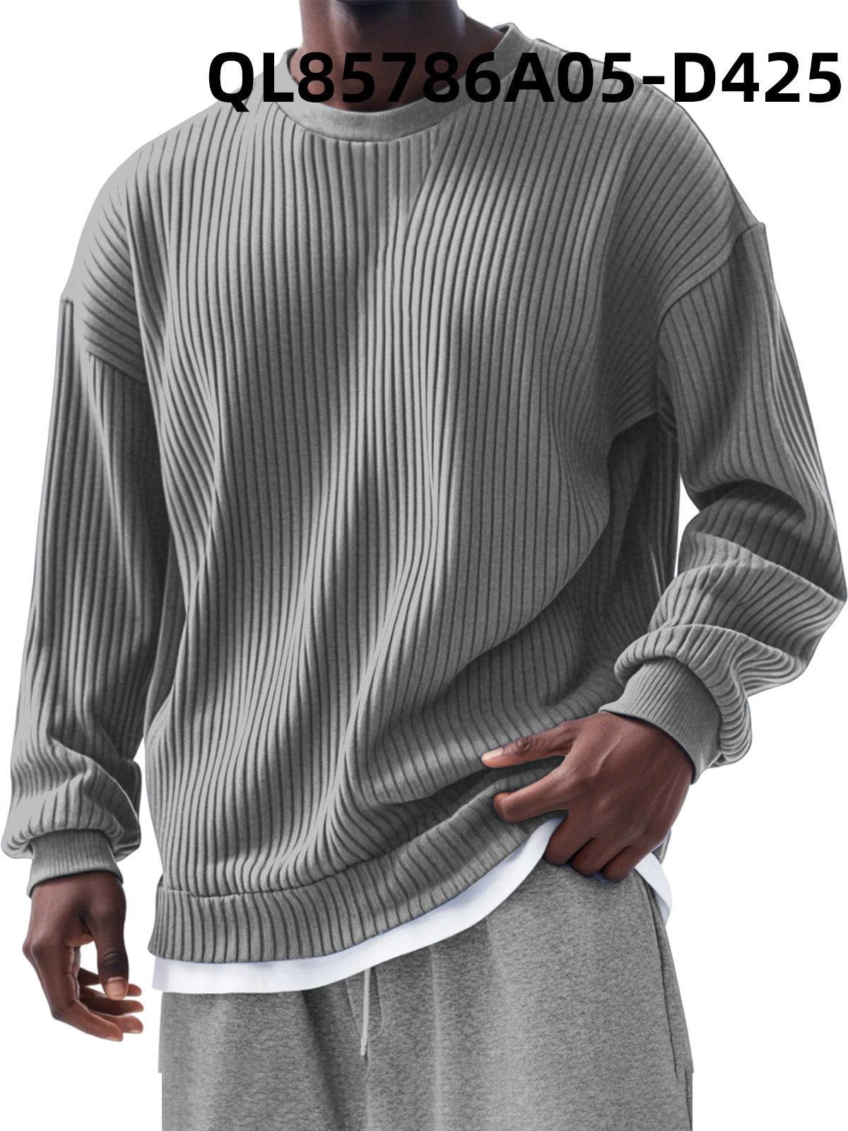 Men's Loose Trendy Long Sleeve Round Neck Top