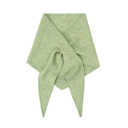New Korean Style Wool Knitted Triangle Shawl Scarf