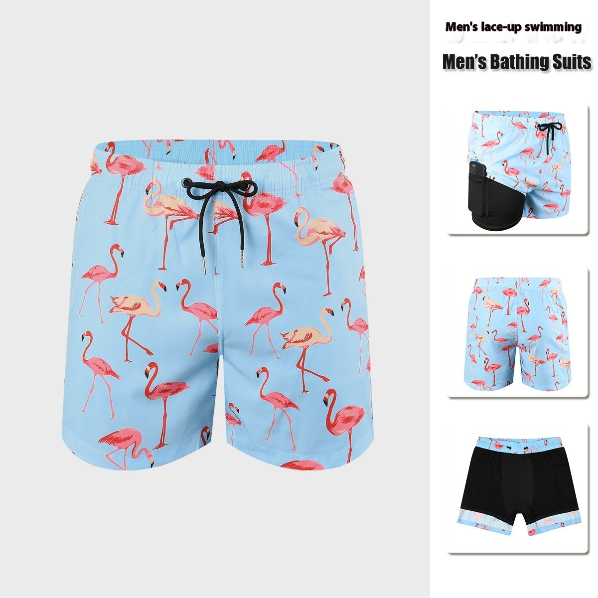 Costume da bagno da uomo a doppio strato