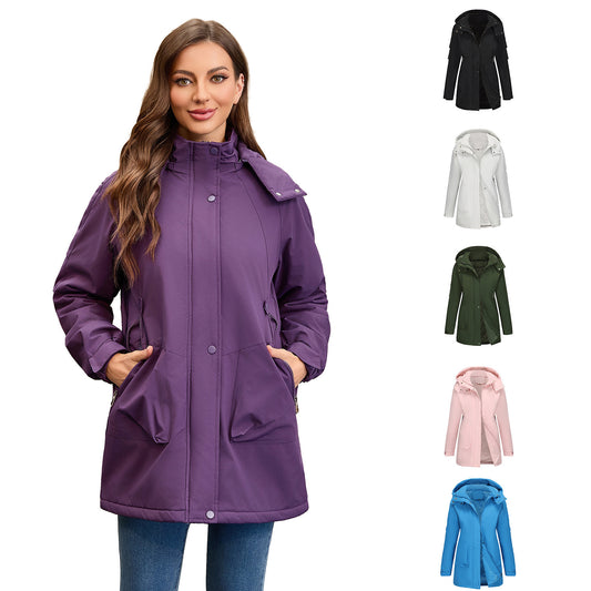 Autumn And Winter Mountaineering Women's Casual Shell Jacket Parka