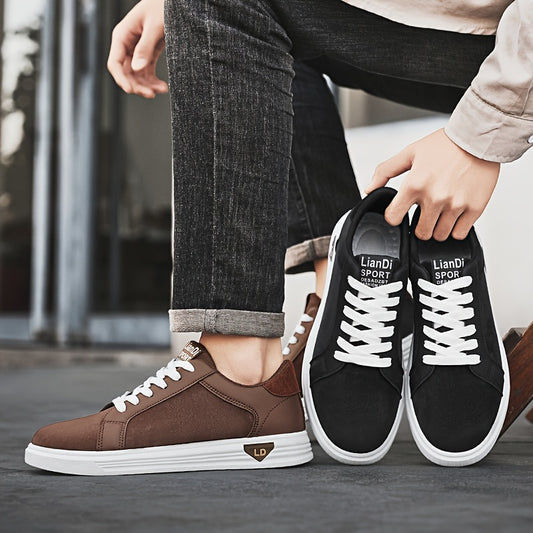 Sneakers Uomo Low-top Casual in PU  Tacco Piatto – 2 Colori N.39-48
