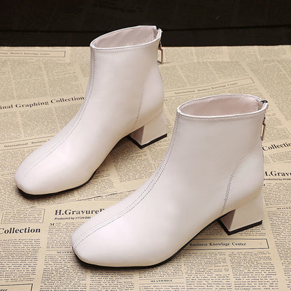Female Square Toe Suede Boots