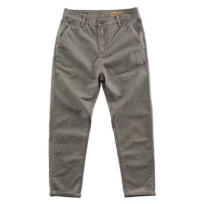 Micro Elastic High Density Casual Men's Slim Washed Trendy Pants