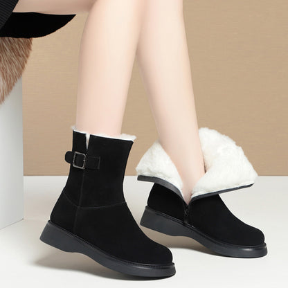 Fashion Velvet Padded Thick Snow Boots Women