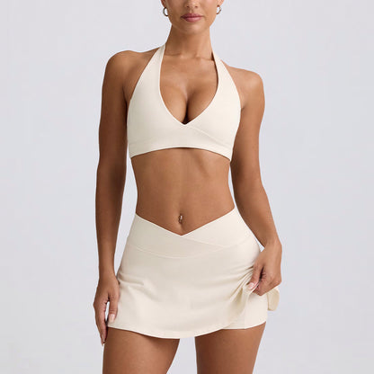 Shockproof High Elastic Brushed Fitness Tennis Skirt