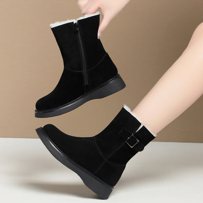 Fashion Velvet Padded Thick Snow Boots Women