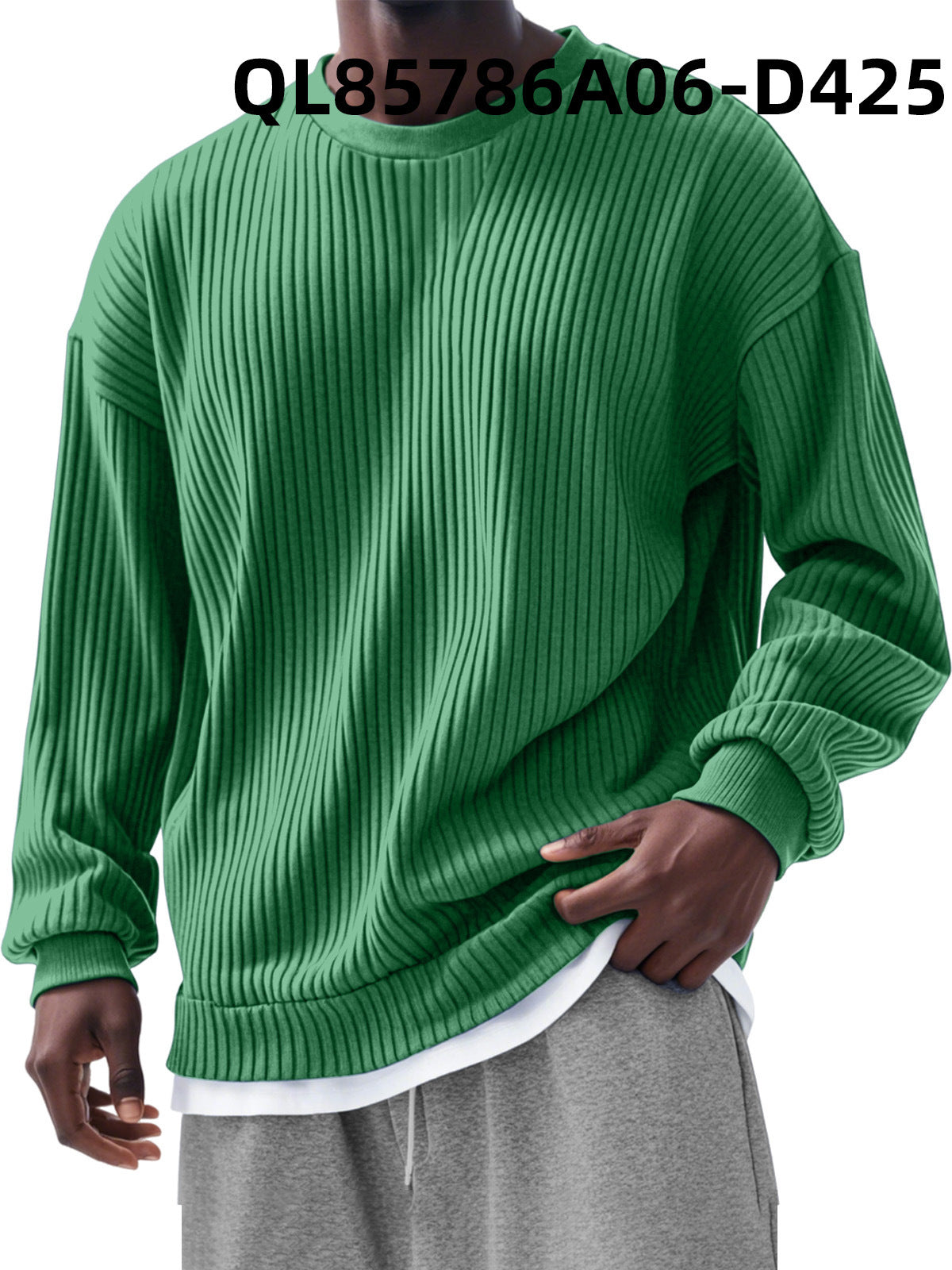 Men's Loose Trendy Long Sleeve Round Neck Top