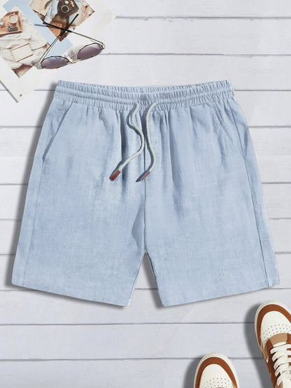 Shorts di lino sottili, pantaloncini casual