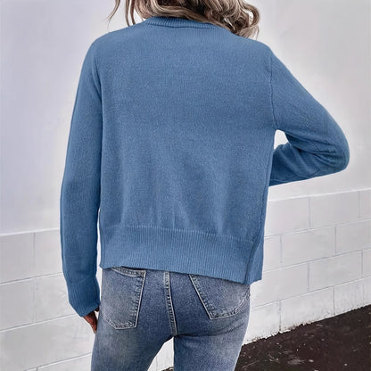Autumn And Winter Women's Cardigan Sweater V-neck