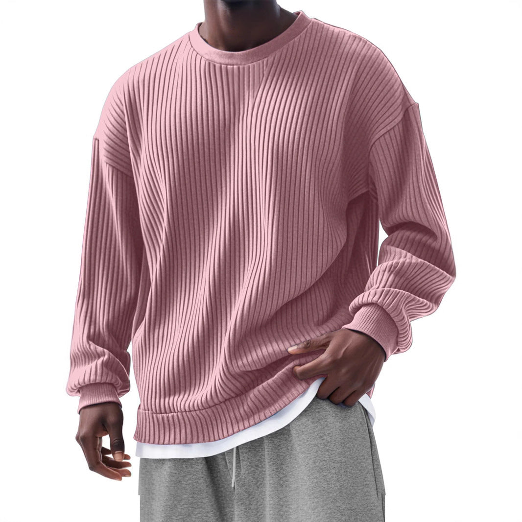 Men's Loose Trendy Long Sleeve Round Neck Top