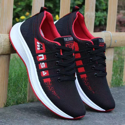 Black Men's Shoes Soft Sole Sneakers Shoes For Four Seasons
