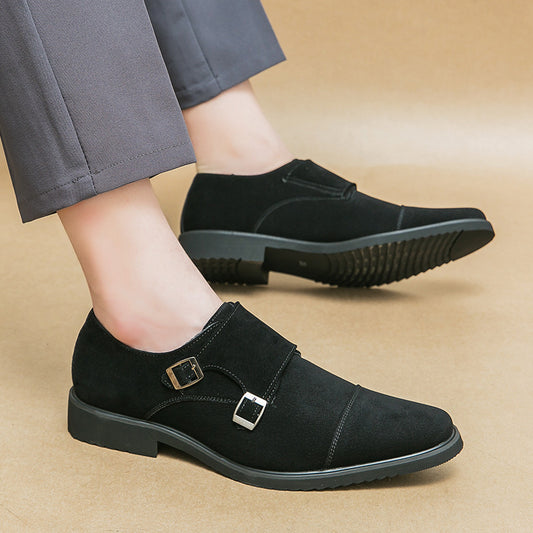 Scarpe Uomo Eleganti Business in PU Punta Appuntita Resistenti – 2 Colori N.38-46