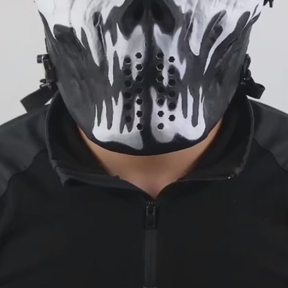 ⚔️ Maschera da Guerriero Teschio in Metallo – Cosplay, Feste Horror