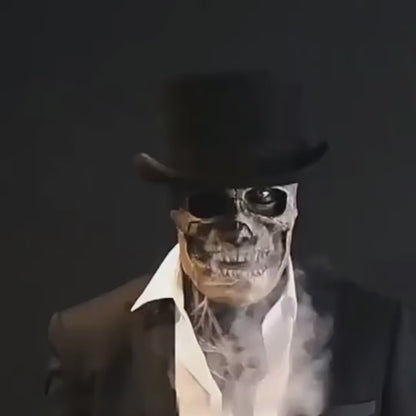💀 Maschera Teschio Horror in Lattice con Cervello a Vista – Halloween & Cosplay
