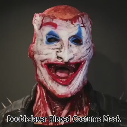 Maschera di Halloween  Joker o Ghost Rider doppia maschera in lattice