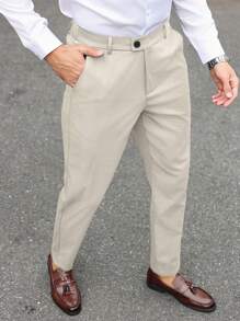 Pantaloni Uomo Slim Pencil Cotone Twill Stretch Fashion 5 Colori
