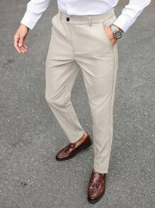 Pantaloni Uomo Slim Pencil Cotone Twill Stretch Fashion 5 Colori