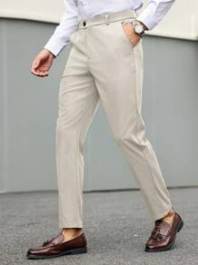 Pantaloni Uomo Slim Pencil Cotone Twill Stretch Fashion 5 Colori