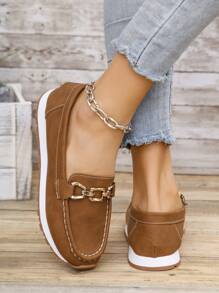 👞 Mocassini donna platform con catena, eleganti e casual